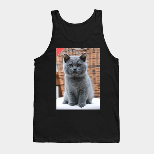 the blue chubby cute cats Tank Top by kunasin